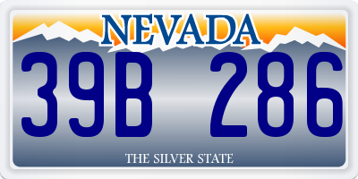 NV license plate 39B286