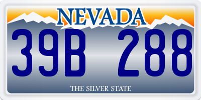 NV license plate 39B288