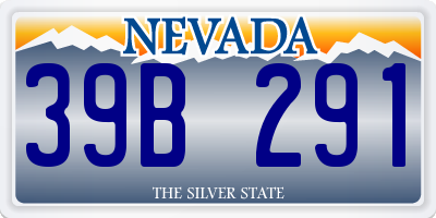 NV license plate 39B291