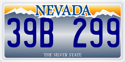 NV license plate 39B299