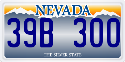 NV license plate 39B300