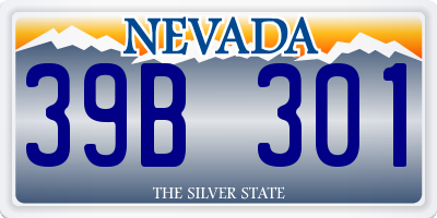 NV license plate 39B301