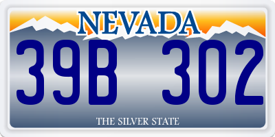 NV license plate 39B302