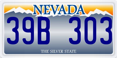 NV license plate 39B303