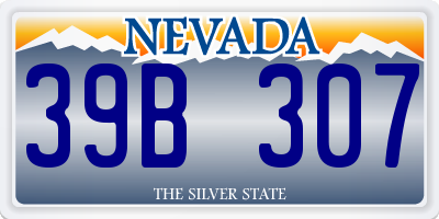 NV license plate 39B307