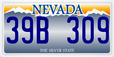 NV license plate 39B309