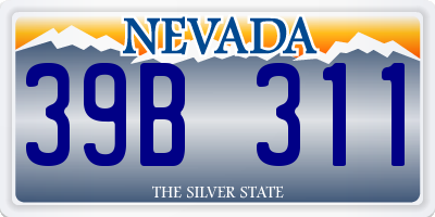 NV license plate 39B311