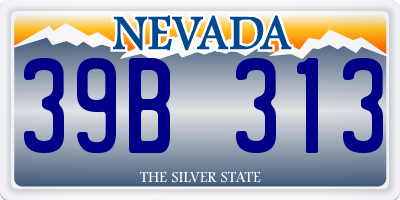 NV license plate 39B313