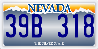 NV license plate 39B318