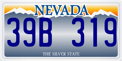 NV license plate 39B319