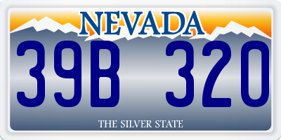 NV license plate 39B320