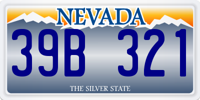 NV license plate 39B321