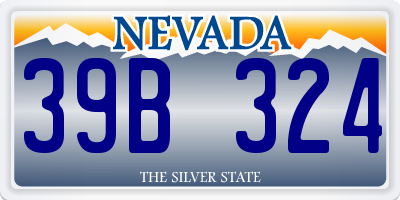NV license plate 39B324