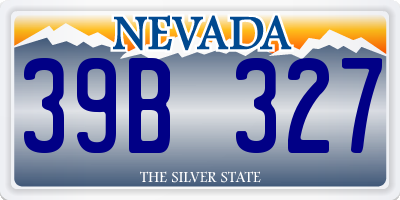NV license plate 39B327