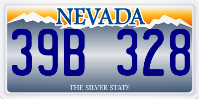 NV license plate 39B328