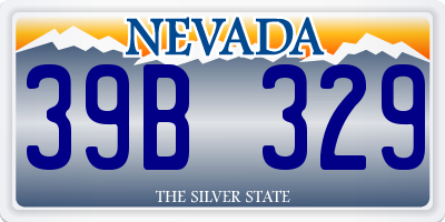 NV license plate 39B329
