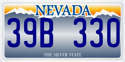 NV license plate 39B330