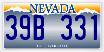 NV license plate 39B331