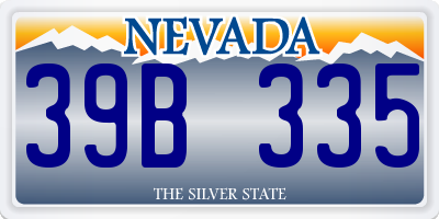NV license plate 39B335
