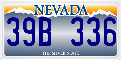 NV license plate 39B336