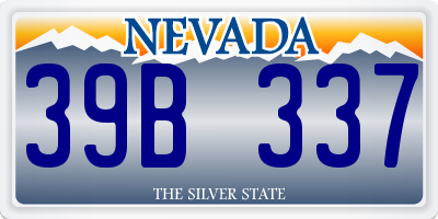 NV license plate 39B337