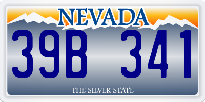 NV license plate 39B341