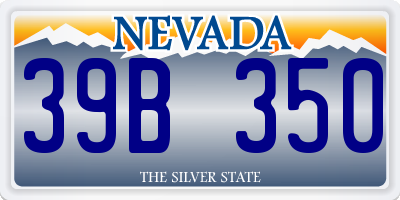 NV license plate 39B350