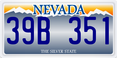 NV license plate 39B351