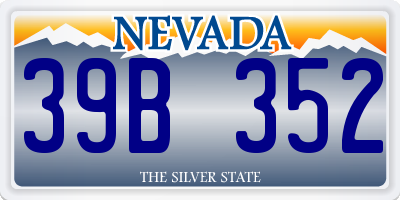NV license plate 39B352