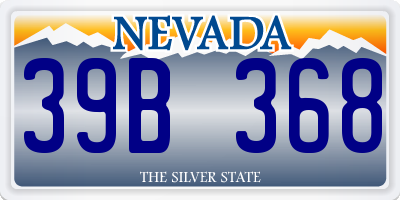 NV license plate 39B368