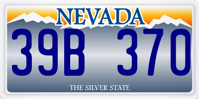 NV license plate 39B370