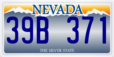 NV license plate 39B371