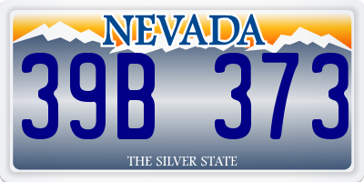 NV license plate 39B373