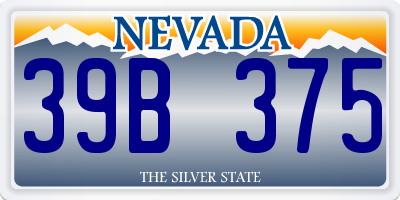 NV license plate 39B375