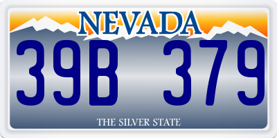 NV license plate 39B379