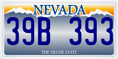 NV license plate 39B393