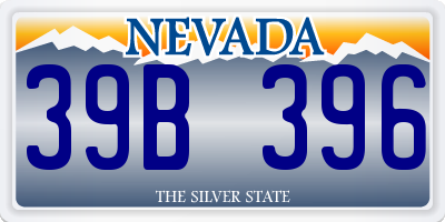 NV license plate 39B396