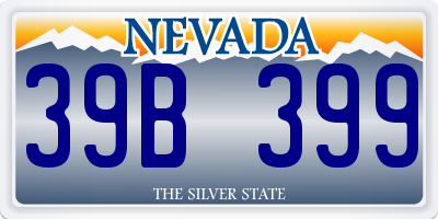 NV license plate 39B399