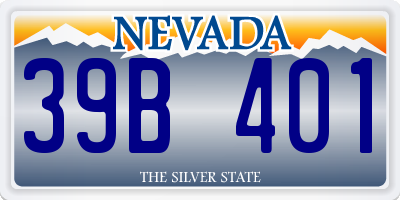 NV license plate 39B401