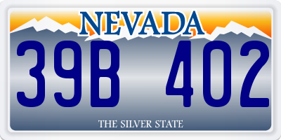 NV license plate 39B402