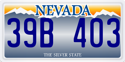 NV license plate 39B403