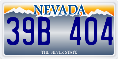 NV license plate 39B404