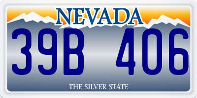 NV license plate 39B406