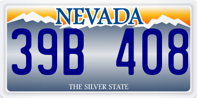 NV license plate 39B408