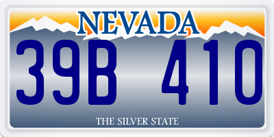 NV license plate 39B410