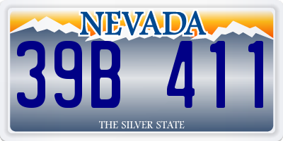 NV license plate 39B411