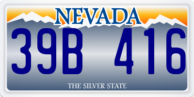 NV license plate 39B416