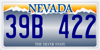 NV license plate 39B422