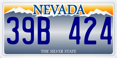 NV license plate 39B424