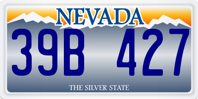 NV license plate 39B427